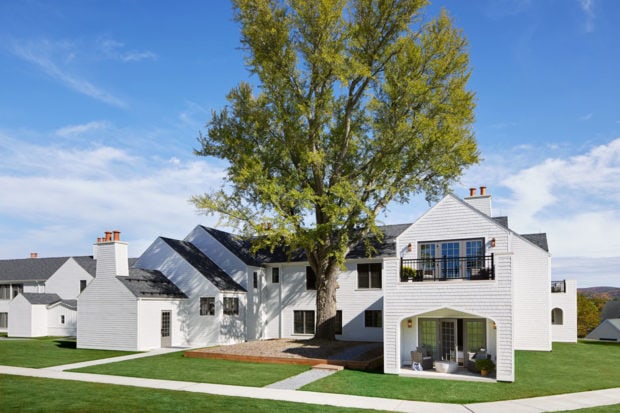 A cottage at Miraval Berkshires. Courtesy Miraval Berkshires, Photo by James Baigrie.