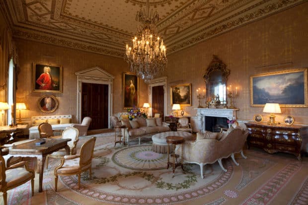 The sumptuous Gold Room at Ballyfin in County Laois, Ireland, is perfect for an afternoon cup of tea (or Champagne) and a good book.