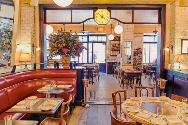 The interior of Pastis in Meatpacking. Photo by Louise Palmberg.