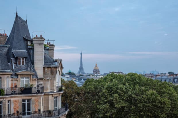 A view of Paris from the Hôtel Lutetia. Courtesy Hôtel Lutetia.