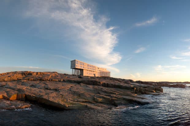 The solo traveler looking to disconnect can escape to natural serenity and pampering amenities at Fogo Island. Photo by Alex Fradkin