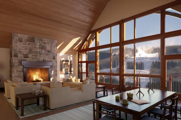 A private chalet or lodge offers a home-away-from-home experience. Courtesy the Solaris Residences, Vail