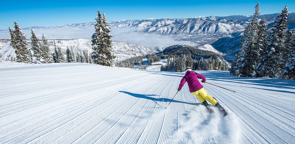 Skiing at The Little Nell, Aspen. Courtesy The Little Nell