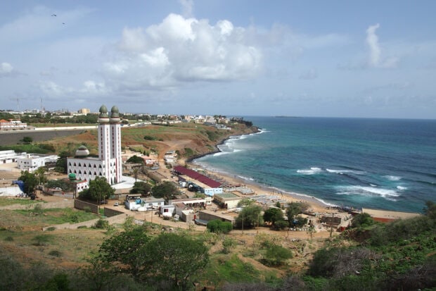 The iconic Mosquée de la Divinité in Dakar. Photo by Elizabeth Harvey