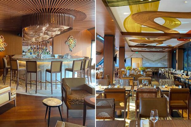 La Plume bar (left) and dining room (right) at Madame Rêve, photo by Indagare Founder Melissa Biggs Bradley