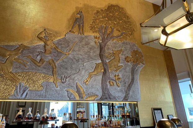 Relief above the bar at Relais Plaza, photo by Indagare Founder Melissa Biggs Bradley