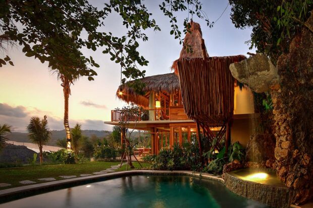 A two-story one-bedroom villa at the Raja Mandaka Estate, photo by Alexandre Ribeiro, courtesy NIHI Sumba