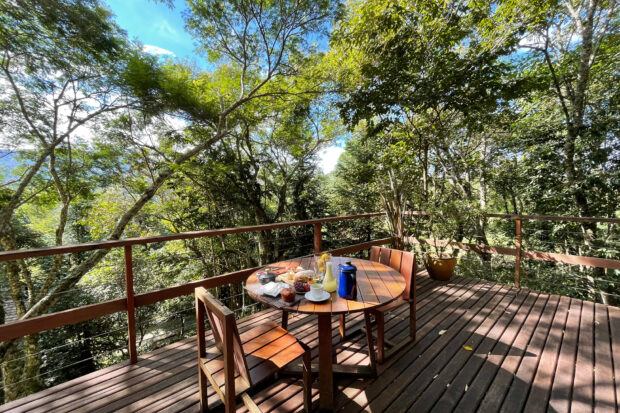 Breakfast for one at the Six Senses Botanique in Brazil. Photo by Peter Schlesinger