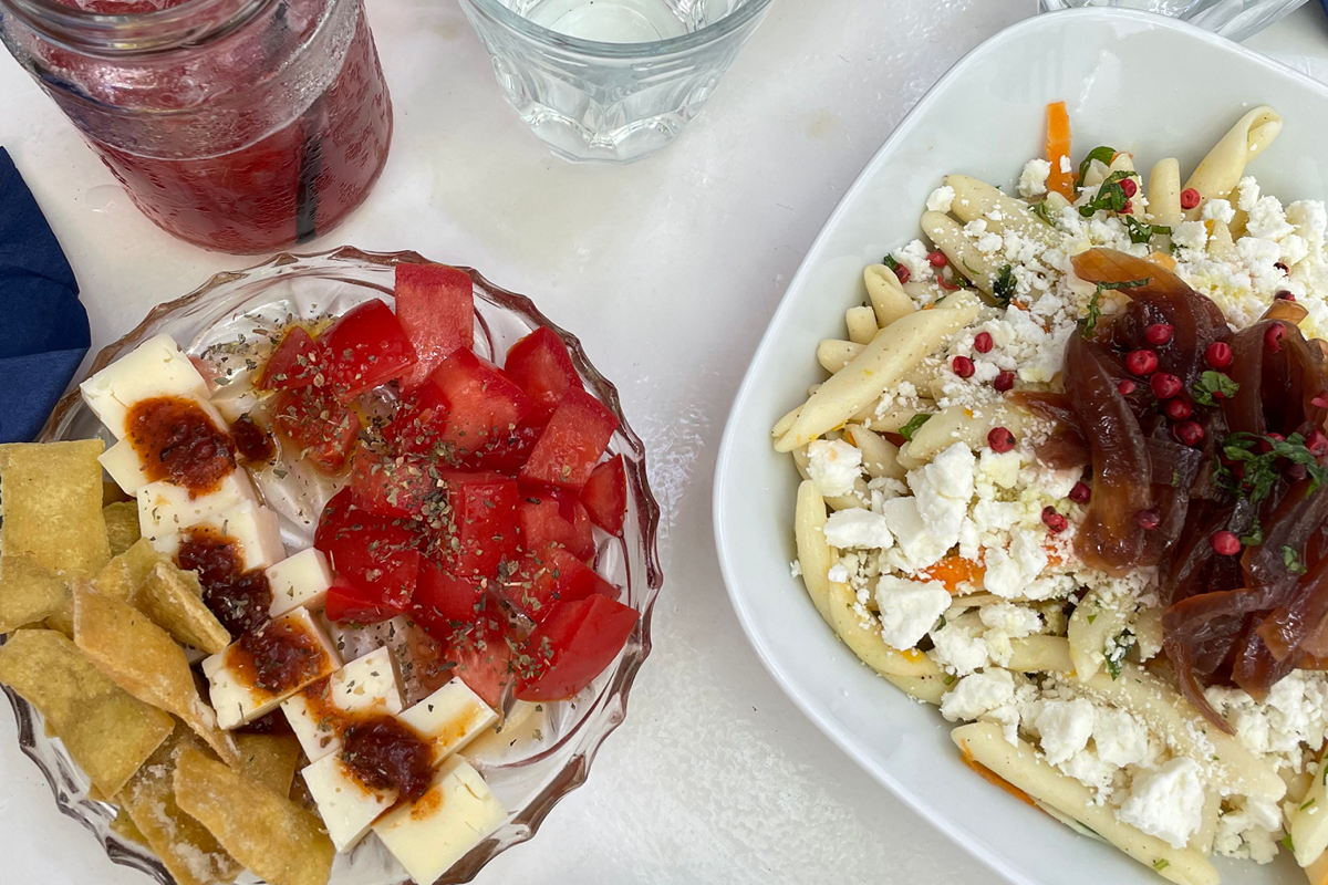 Greek pasta Maison de Meze Syros Greece