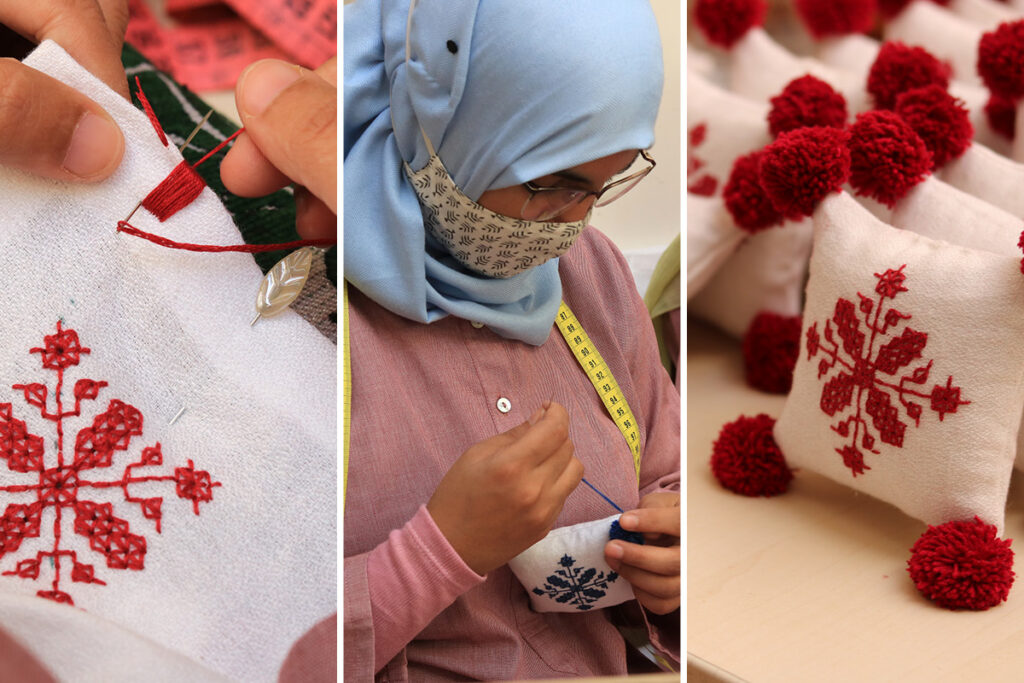 AlNour Artisans Sewing blue sachet, Julia Vecsei