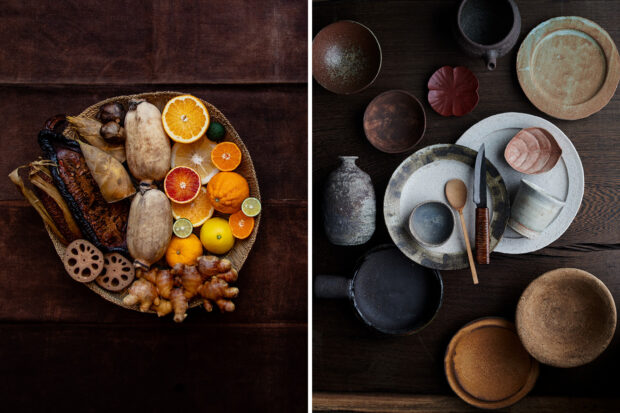 The Noma pop-up at Ace Hotel Kyoto. Photos by Corey Smith (left) and Ditte Isager (right)