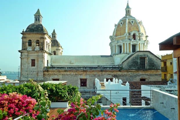 Views over the Old Town in Cartagena.