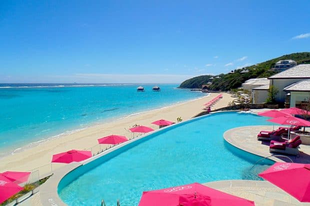 The resort's infinity pool