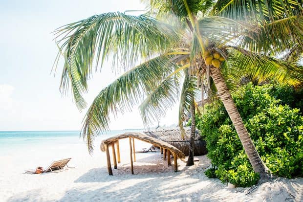Beach at Hotel Esencia Riviera Maya in Mexico