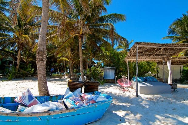 Beach at Be Tulum in Mexico