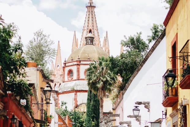 The colorful colonial center of San Miguel de Allende.